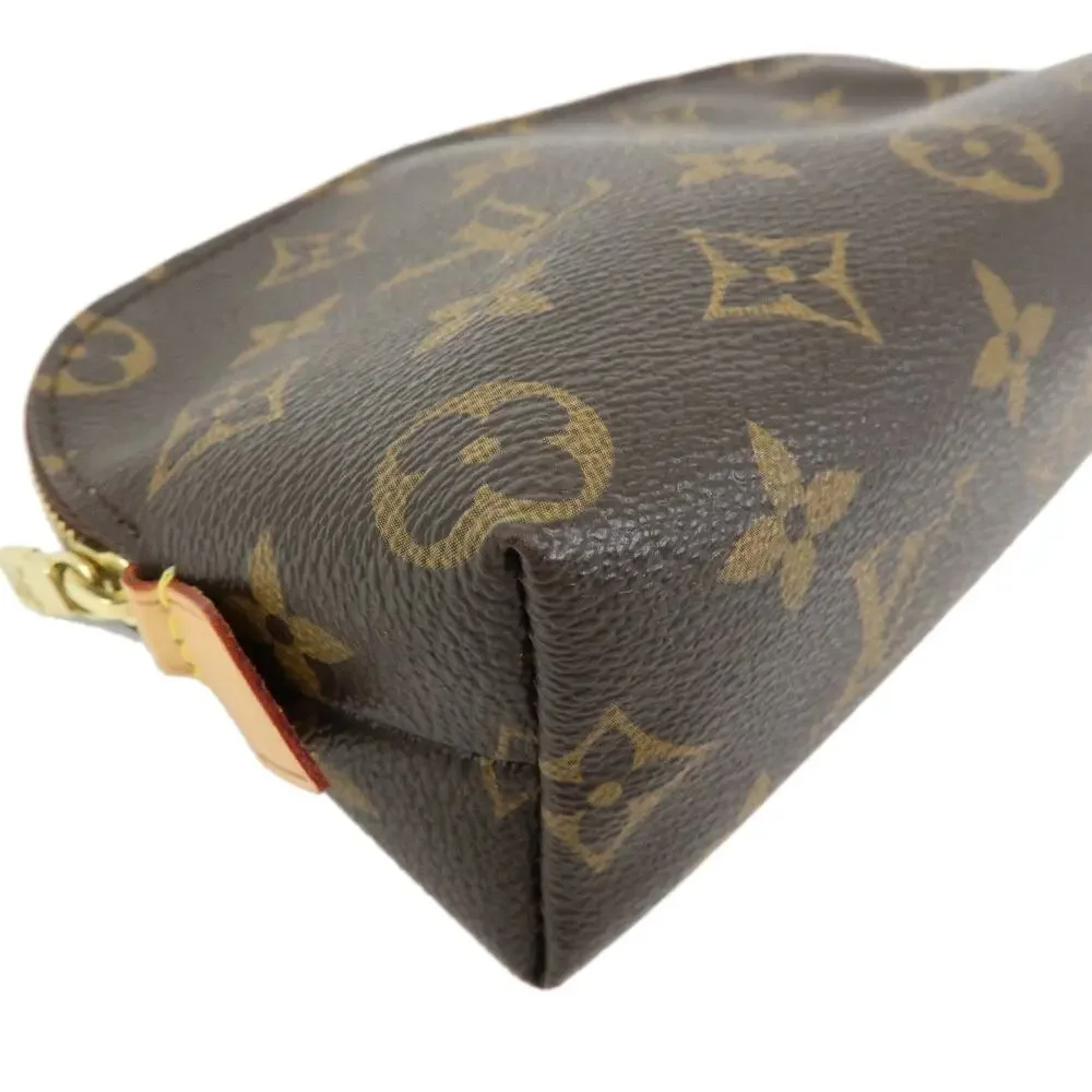 Louis Vuitton Monogram Pochette Cosmetic PM Pouch Brown